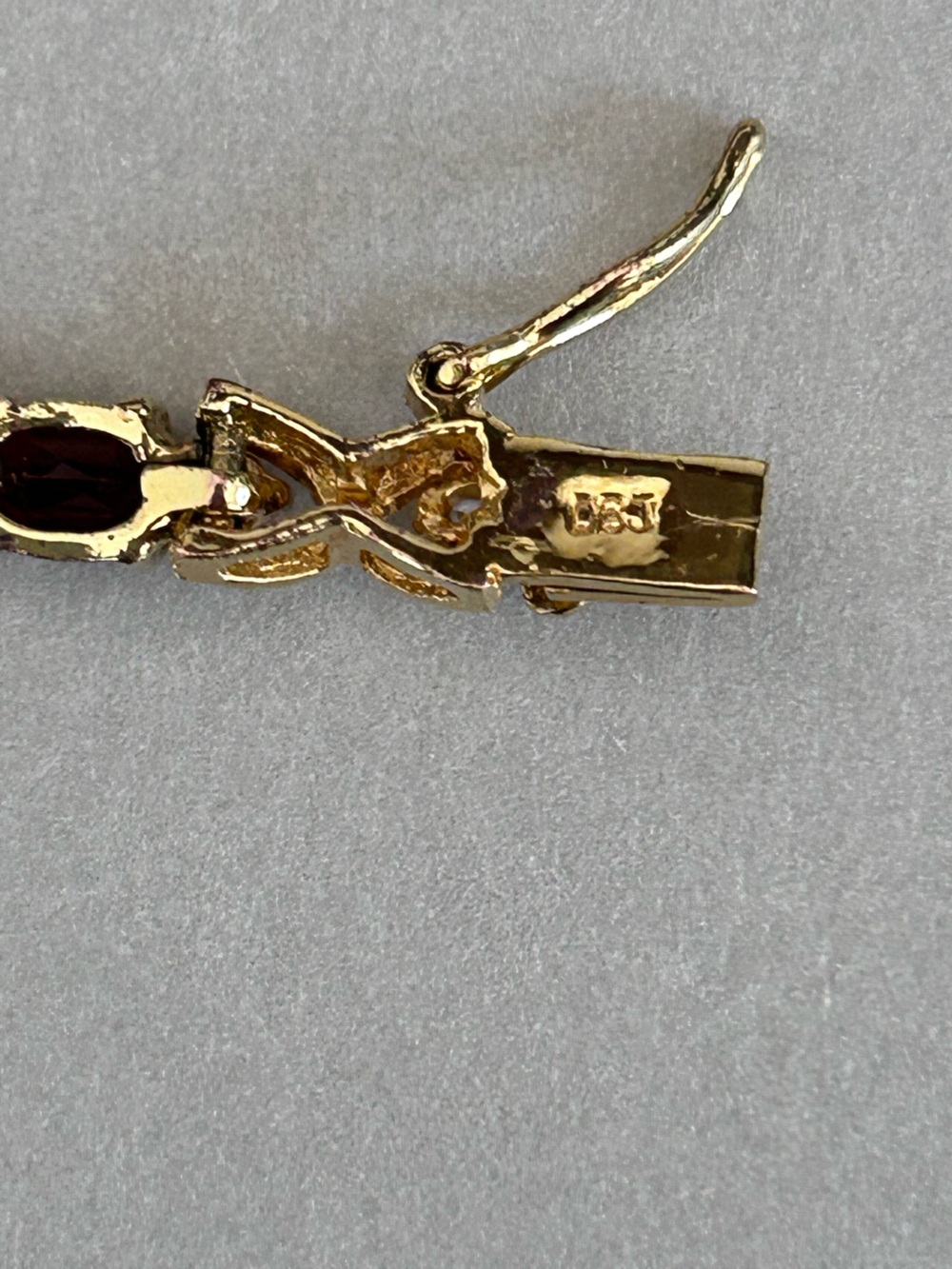 Vtg DBJ 925 Sterling Silver Gold Vermeil Rainbow Multi Gemstone XO Tennis Bracel - Picture 10 of 16